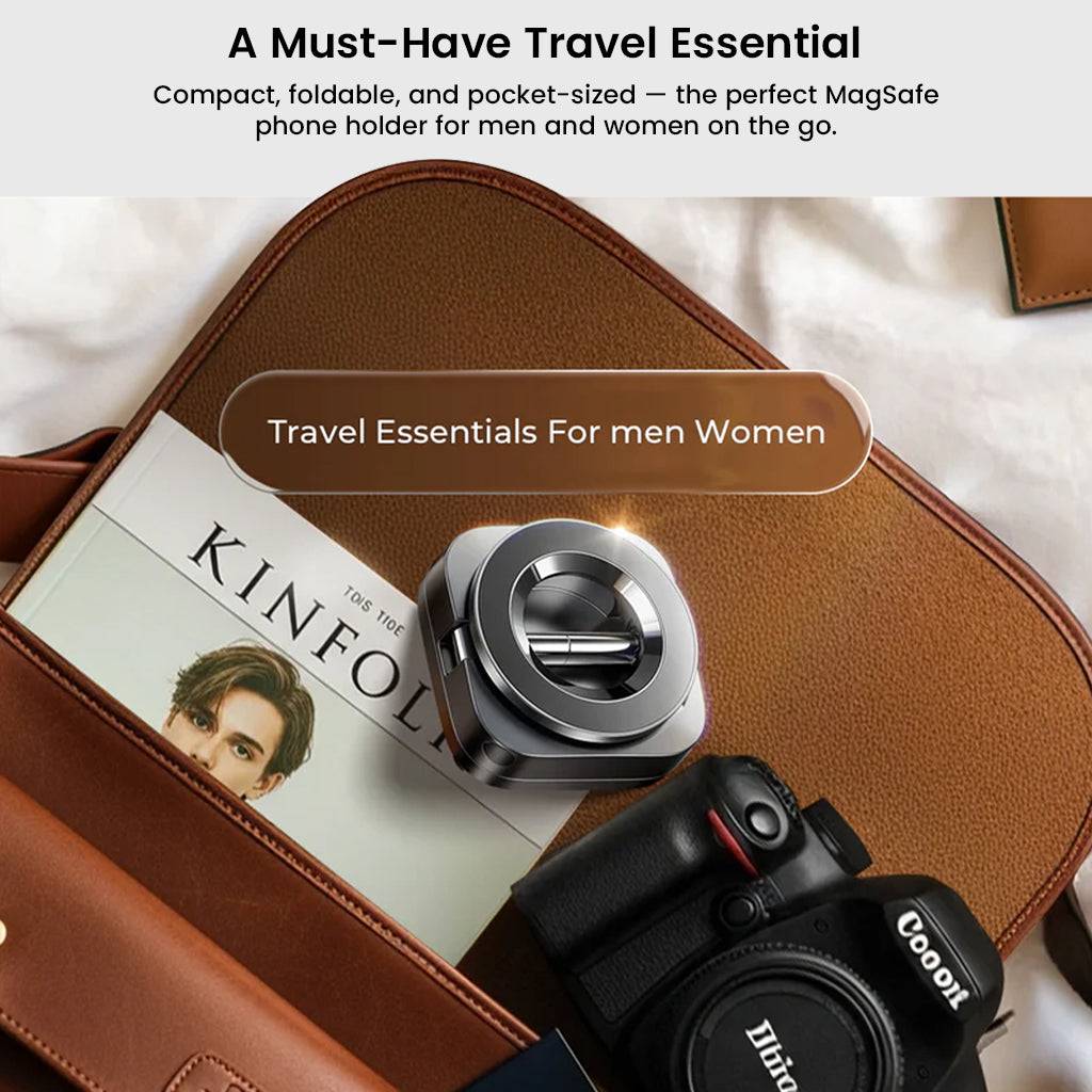 Foldable travel magnetic phone holder with packaging