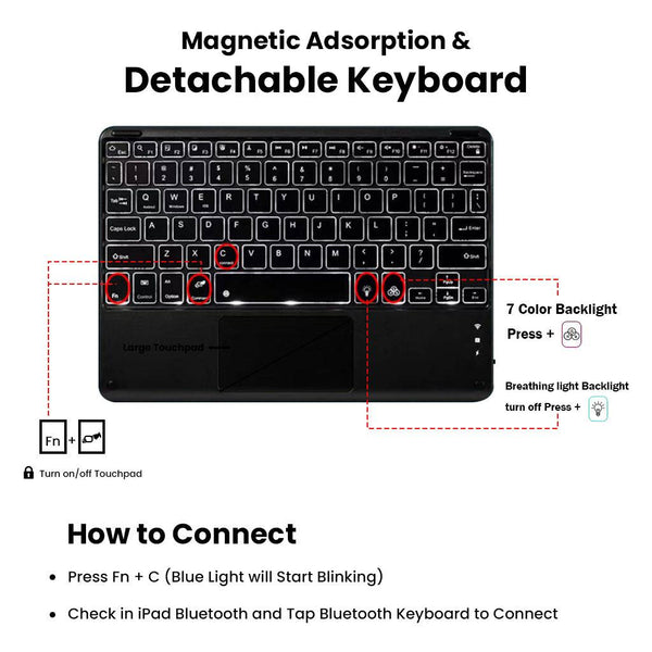 LX2115T keyboard case for Lenovo Tab P11 2nd Gen 11.5 inch 2023 - 9