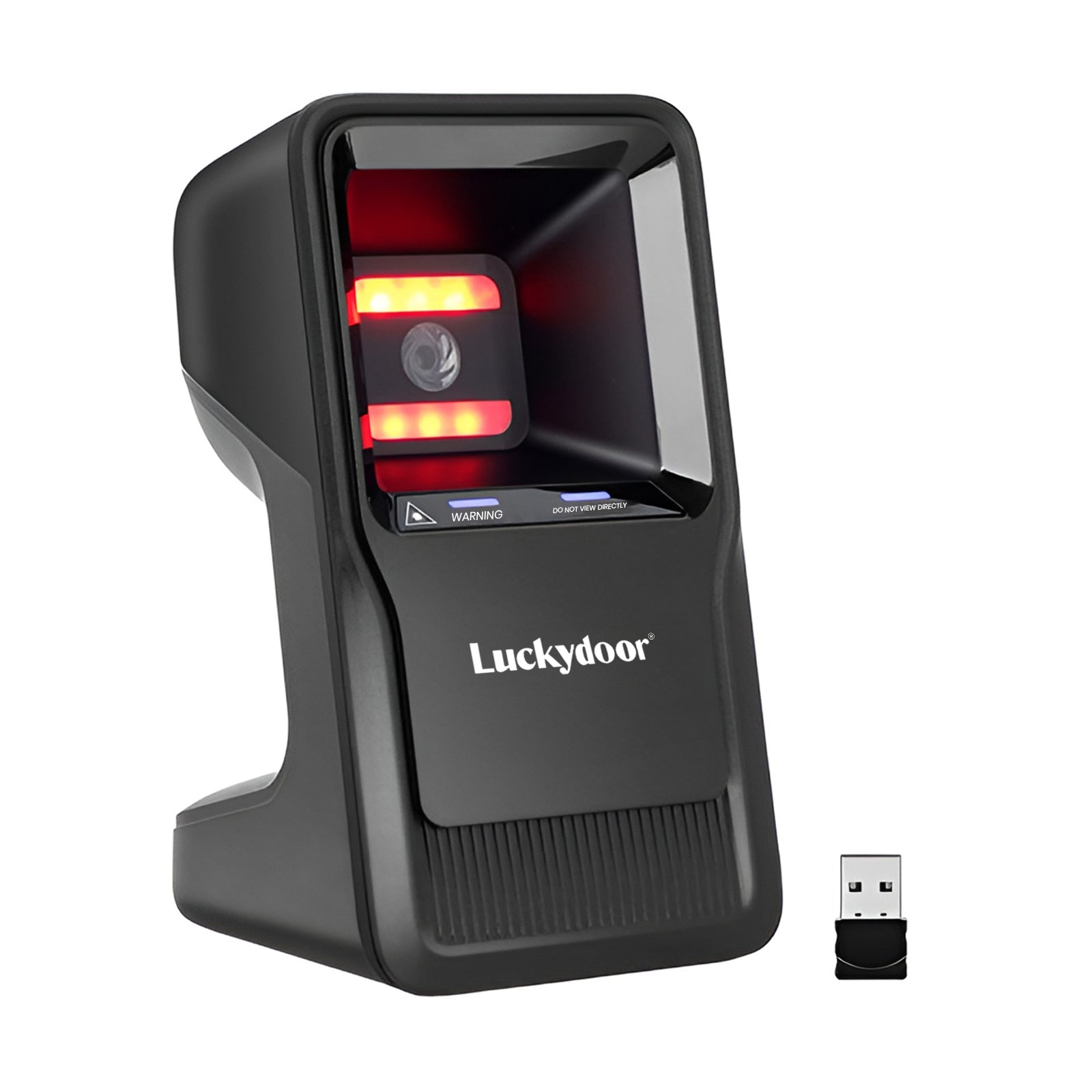 Luckydoor- 2D & 1D USB Wireless Small Square Omnidirectional Barcode Scanner