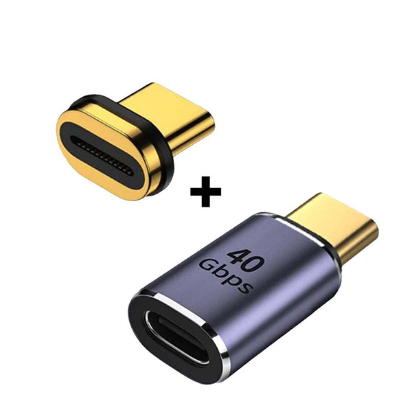 TECPHILE - 100W Type C Female to Type C Male Magnetic Adapter - 20