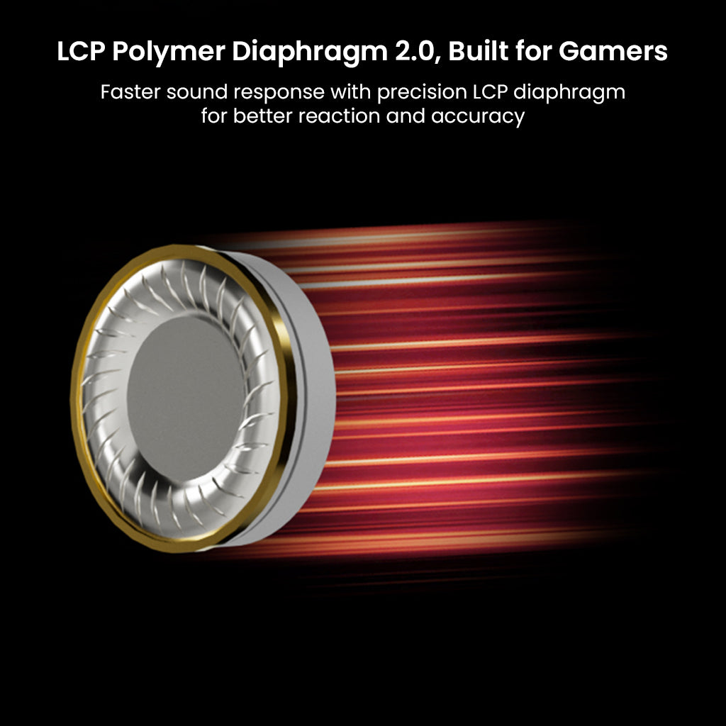 LCP polymer diaphragm for gaming headphones