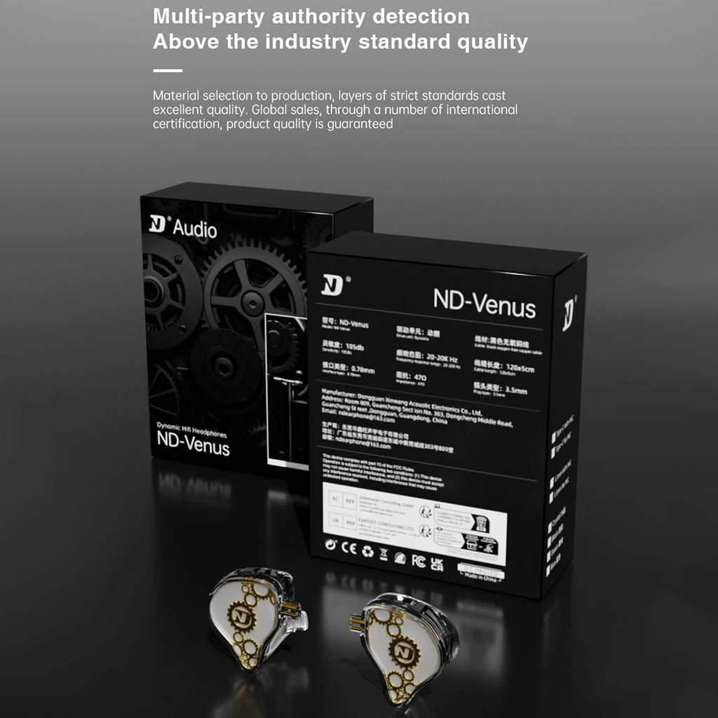 ND Venus Dynamic Driver HiFi IEM Box