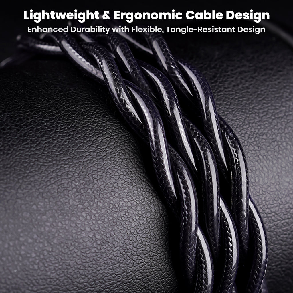 Tangle-resistant NICEHCK DuskAg IEM cable featuring lightweight, ergonomic design for long-lasting comfort and durability.