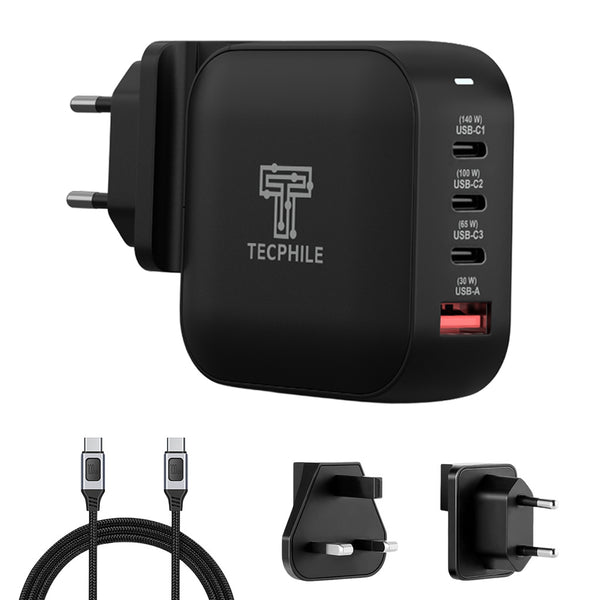 TECPHILE 165W PD GaN Charger with Fast Charging Cable - 1