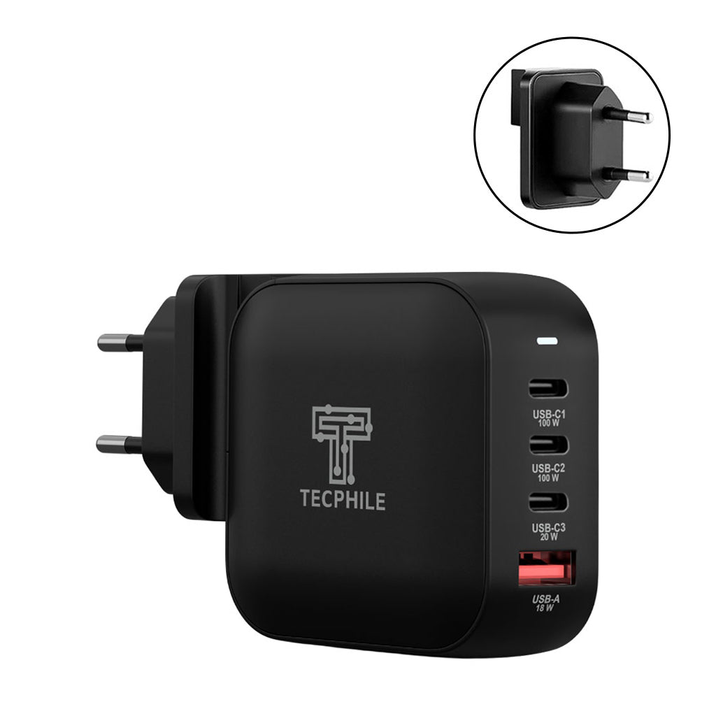 TECPHILE 100W GaN Charger with Fast Charging Cable