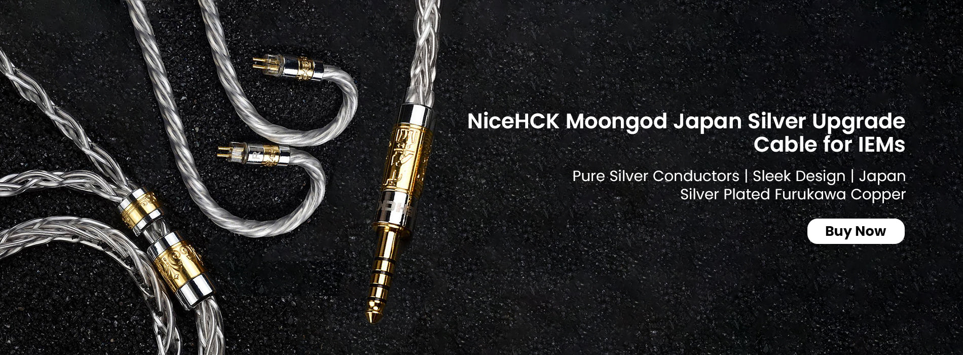 NiceHCK Moongod Japan Silver Upgrade Cable for IEMs