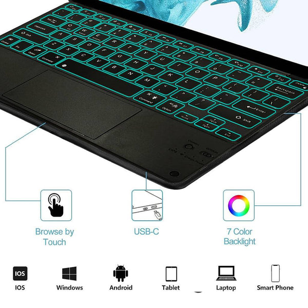 PST-X610 Keyboard Case for Samsung Galaxy Tab S9 Plus 12.4 inch/ S9 FE+ - 16