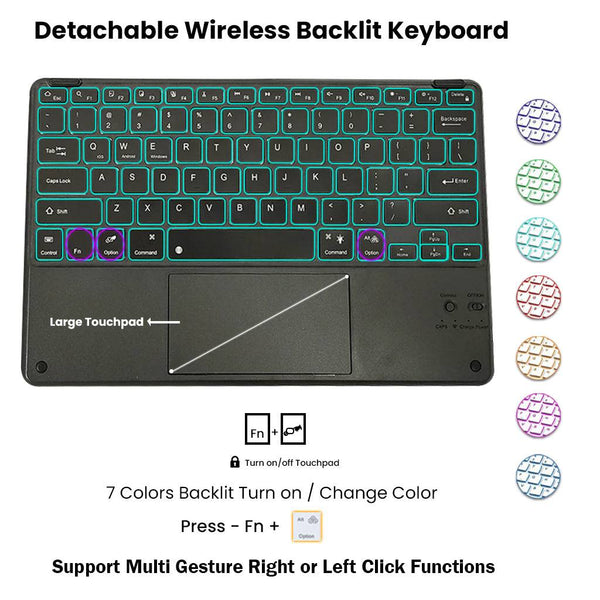 PST-X610 Keyboard Case for Samsung Galaxy Tab S9 Plus 12.4 inch/ S9 FE+ - 5