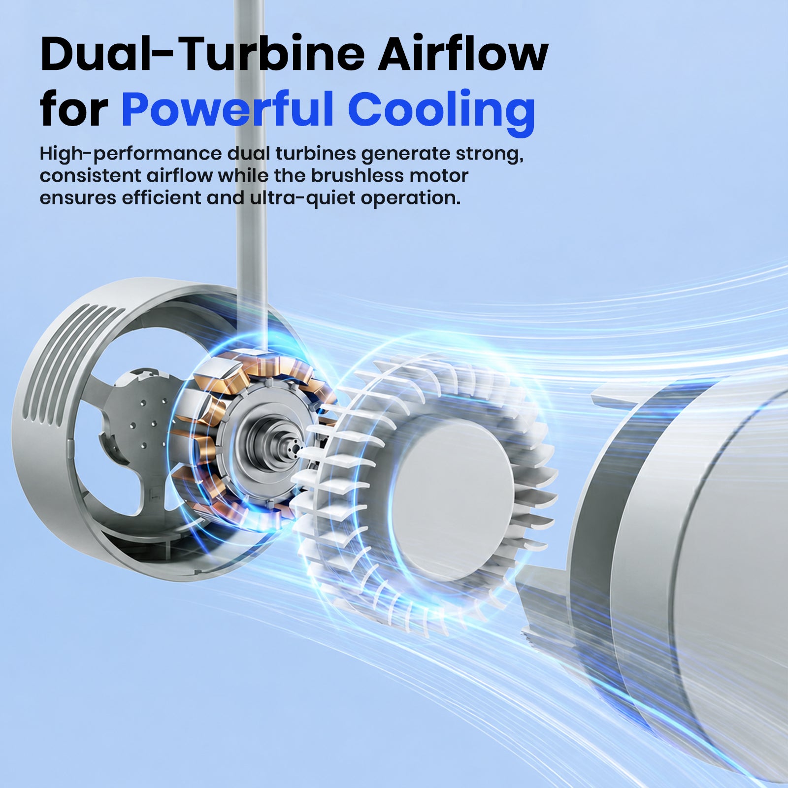 TECPHILE – DQ207Pro Portable Neck Fan with Cooling Mode Hands-Free Bladeless Fan