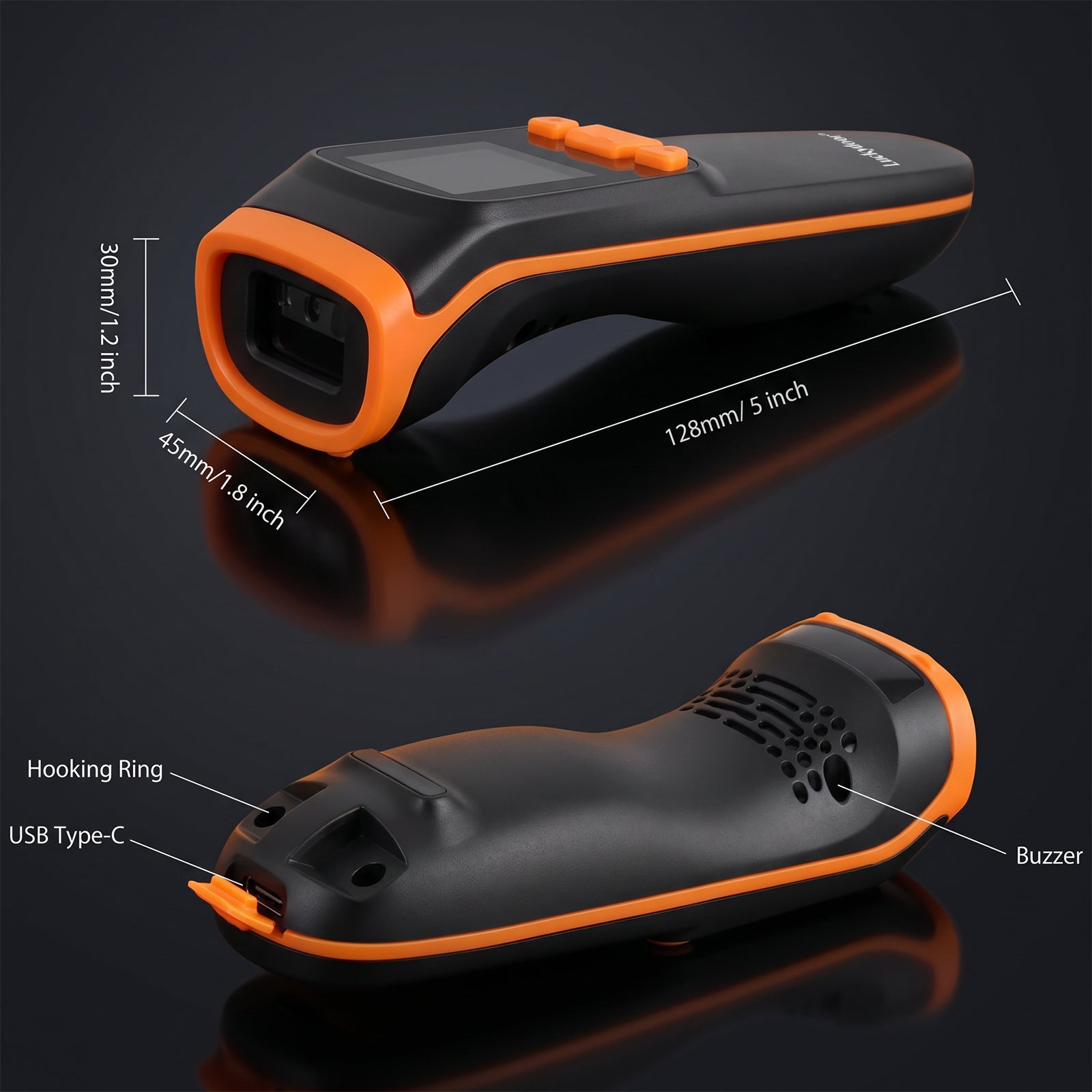 LUCKYDOOR K-82 1D & 2D Portable Wireless Barcode Scanner for iOS PC POS