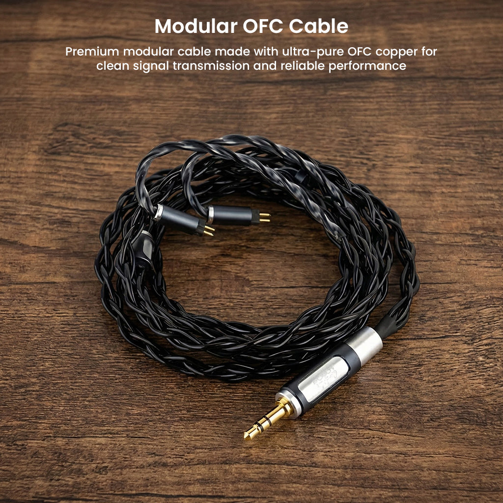 Modular OFC cable for Punch Audio Portazo IEMs made with ultra-pure copper for clean signal transmission and reliable performance.