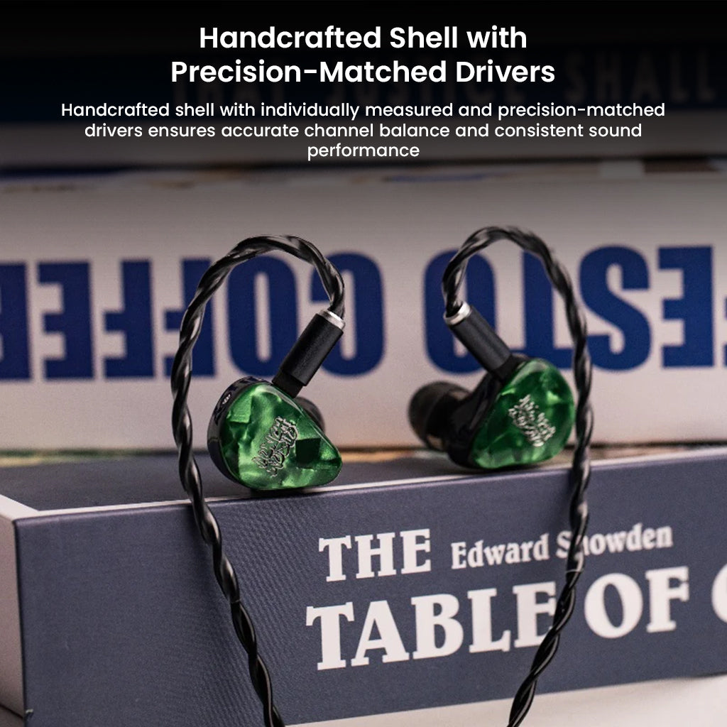 Punch Audio Portazo In-Ear Monitors with handcrafted shell and precision-matched drivers for balanced sound and accurate channel output.