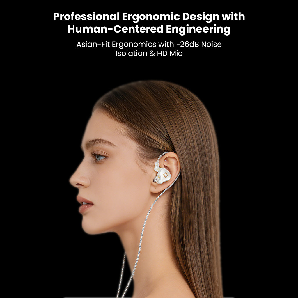 In-ear monitor with ergonomic design for clear sound