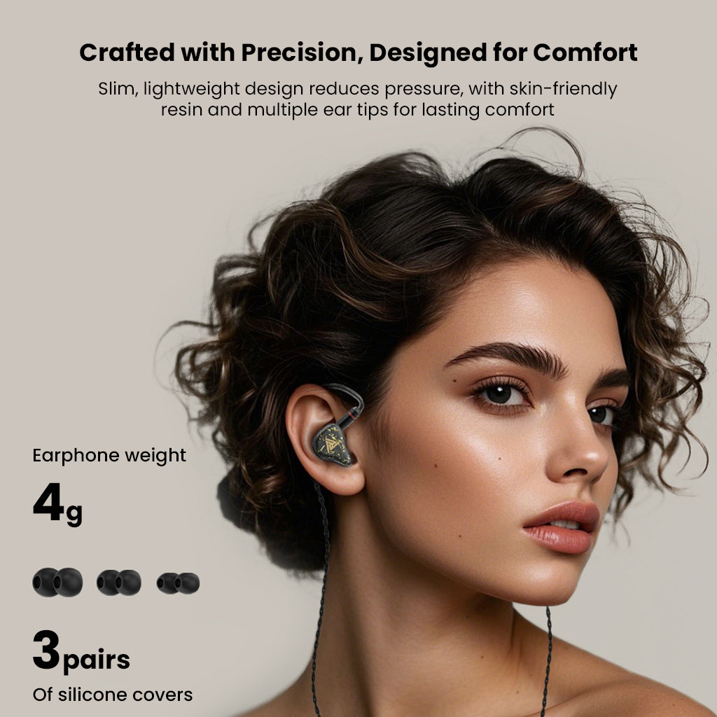 QKZ - Kaiser 10mm Dual Dynamic Driver HiFi In-Ear Monitor Earphones