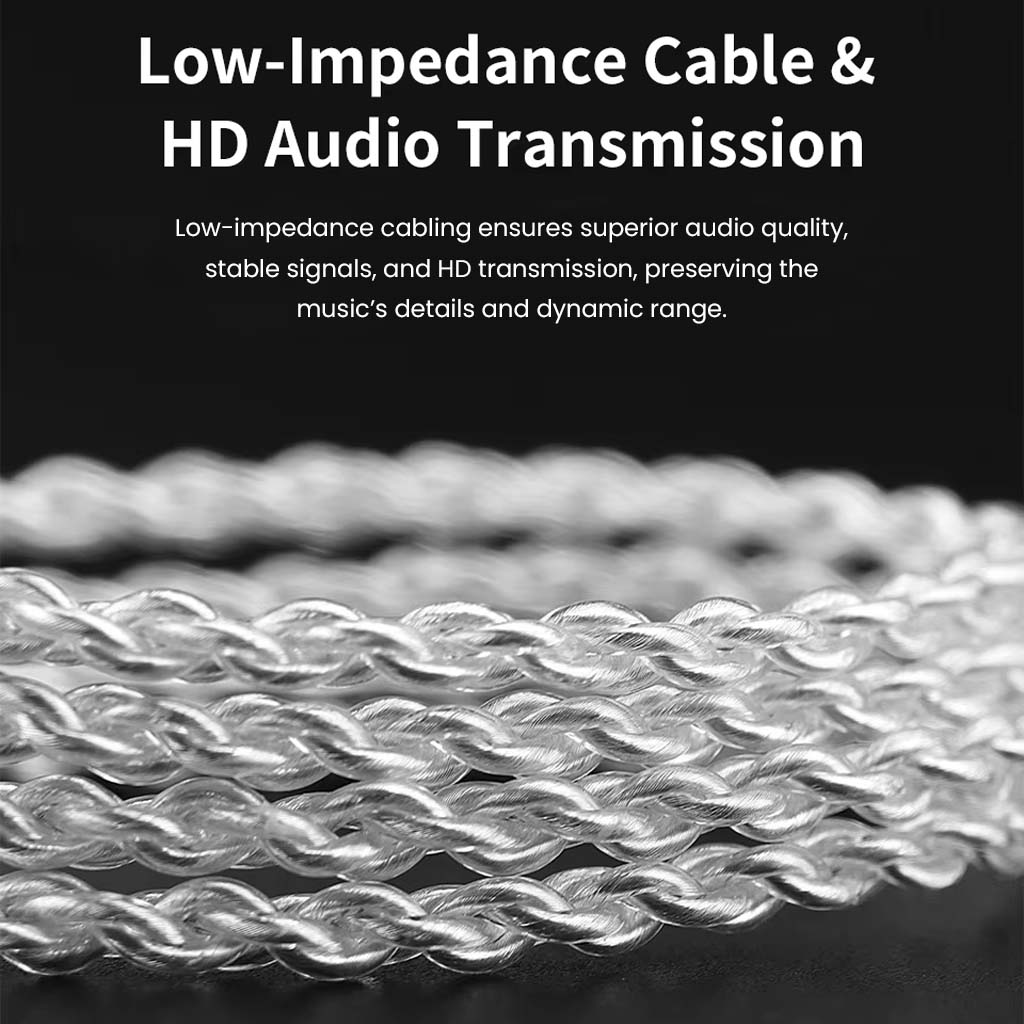 QKZ-TC 100 IEM to USB Type-C Audio Cable with Silver Plating