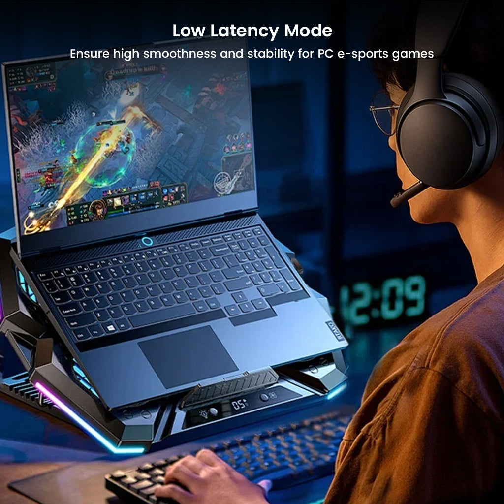 Low Latency Mode on QCC Dongle Pro ensures smooth Bluetooth audio for PC gaming, ideal for competitive e-sports environments.
