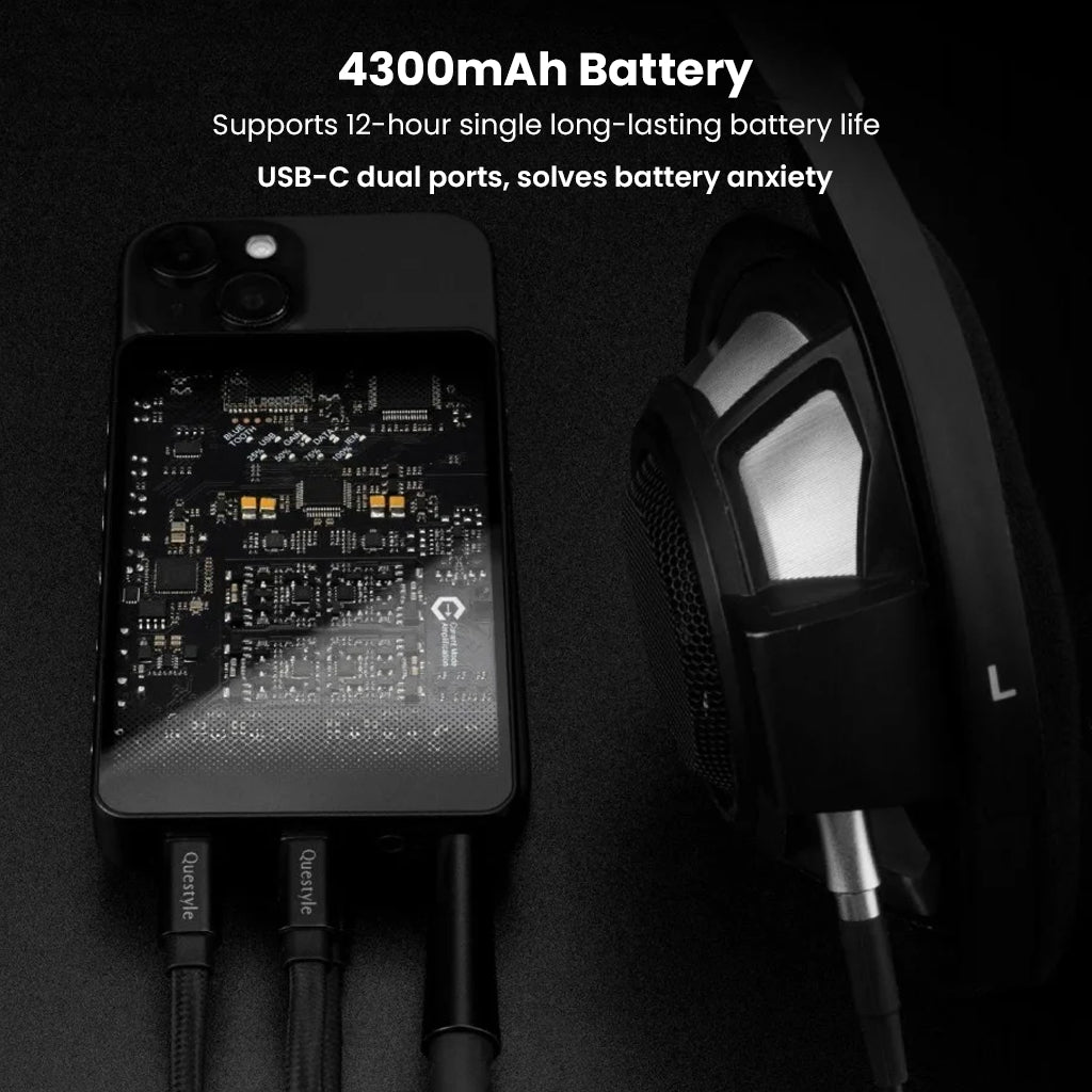 Questyle Sigma DAC with 430mAh battery and audio ports