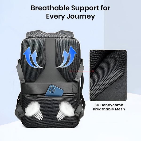 TECPHILE - 8081 Airpack Travel Vacuum Backpack Laptop Bag for Men 22L-45L Expandable - 4