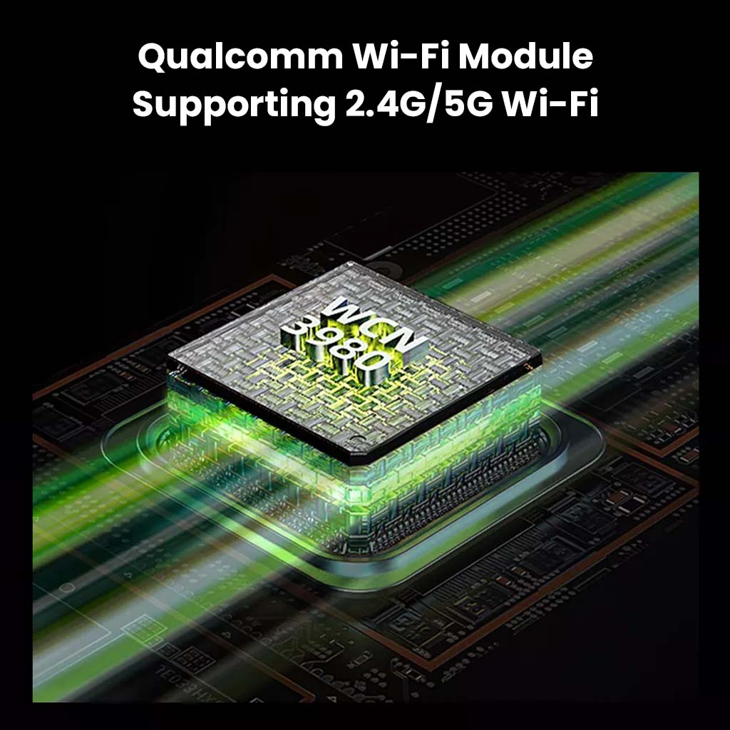 SHANLING M3 Plus features Qualcomm Wi-Fi module supporting 2.4G/5G for seamless wireless audio streaming and connectivity.
