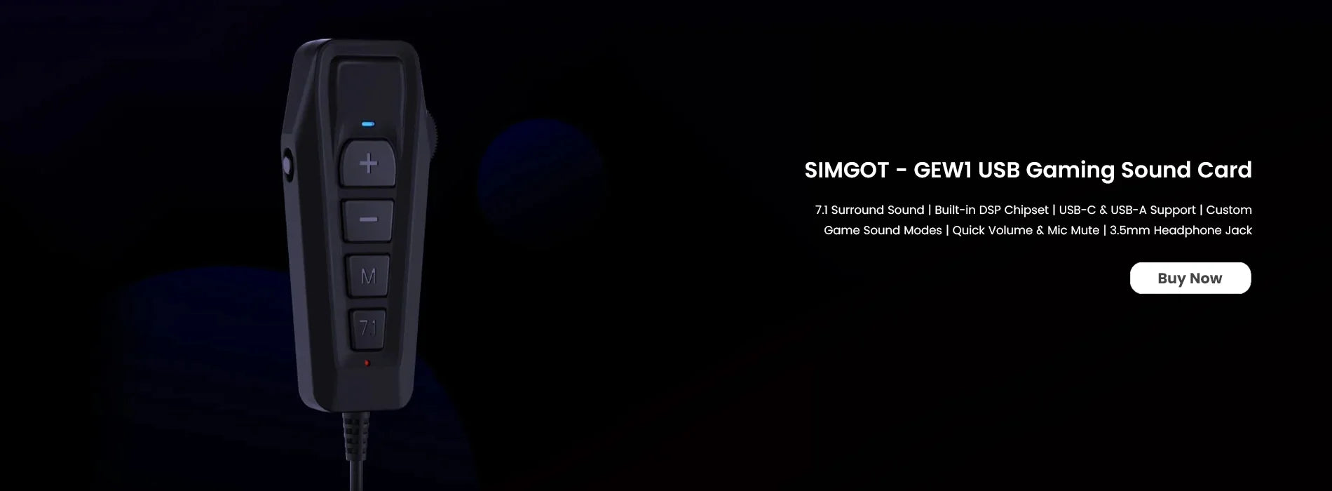 SIMGOT - GEW1 USB Gaming Sound Card