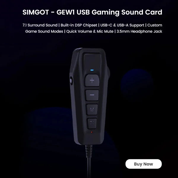 SIMGOT - GEW1 USB Gaming Sound Card