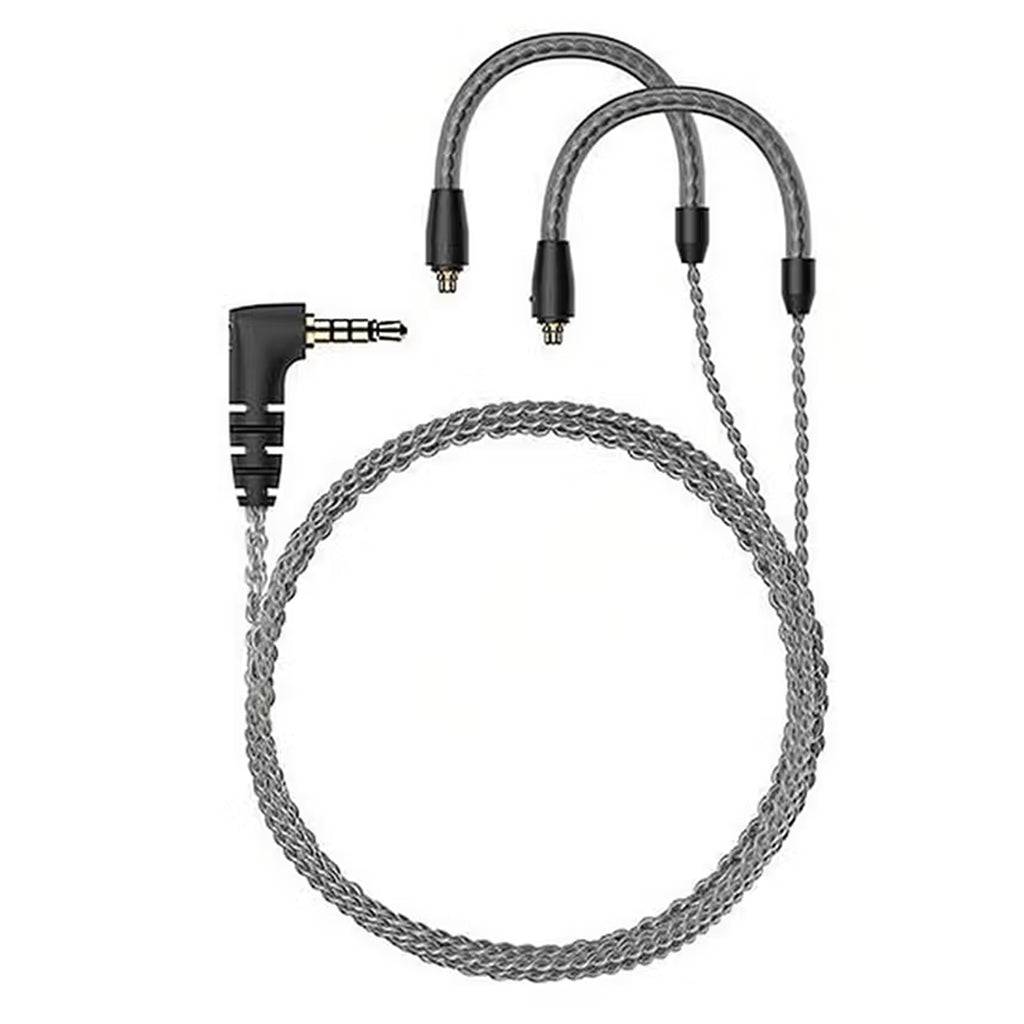Sennheiser MMCX replacement cable for IE200 with 3.5mm plug and braided Kevlar design, ideal for secure and high-quality audio connection.