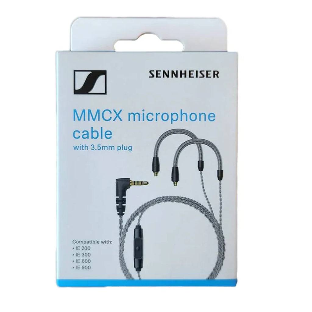 Retail packaging of Sennheiser MMCX microphone cable for IE200, compatible with IE 200, IE 300, IE 600, and IE 900 in-ear monitors.