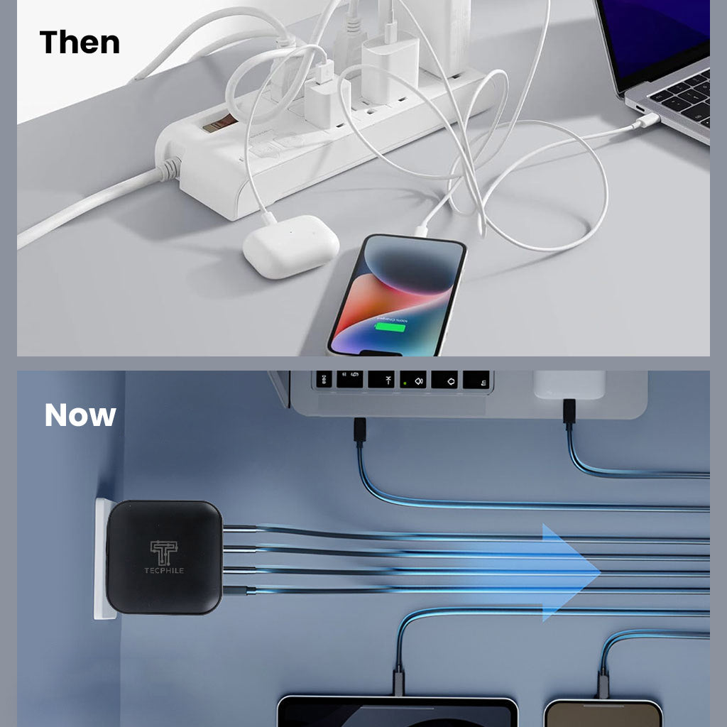 TECPHILE 100W PD GaN Charger with Fast Charging Cable 6
