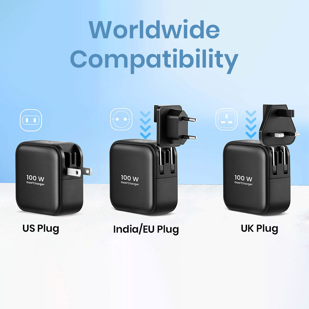 TECPHILE 100W PD GaN Charger with Fast Charging Cable