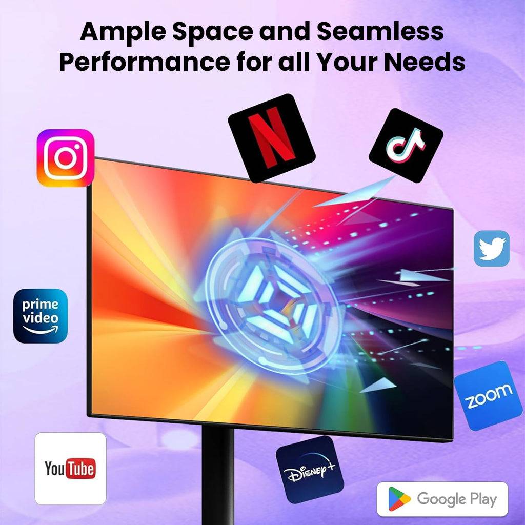 LINGQI 21.5-inch Full HD Smart Digital Display with seamless app compatibility, supporting Netflix, YouTube, TikTok, and more.