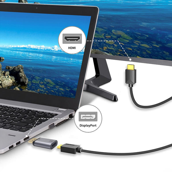 TECPHILE - 4K@30hz Mini Display Port/ DP to HDMI Adapter - 7
