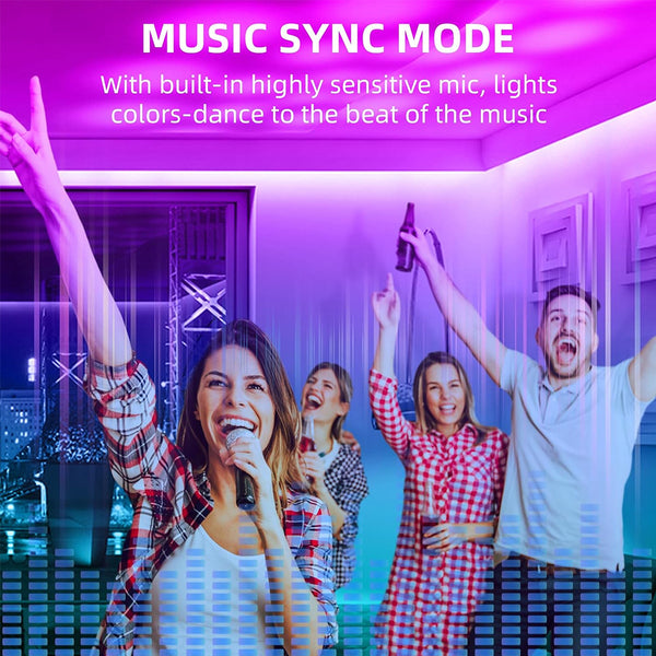 TECPHILE RGB LED Smart 4 Pin Dual Strip Light Controller with Remote - 4