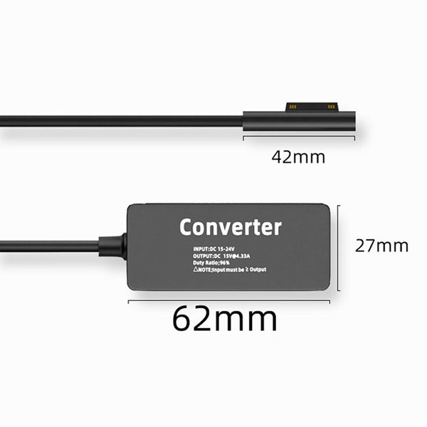TECPHILE 65W Surface Pro Charging Converter Cable - 3