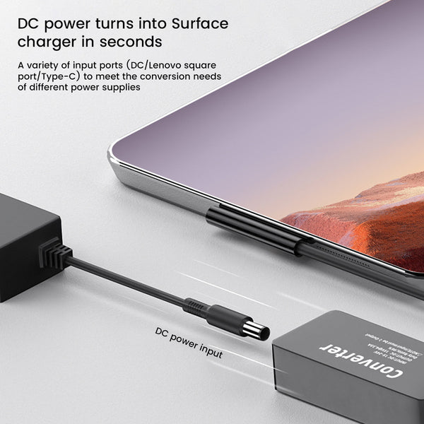 TECPHILE 65W Surface Pro Charging Converter Cable - 6