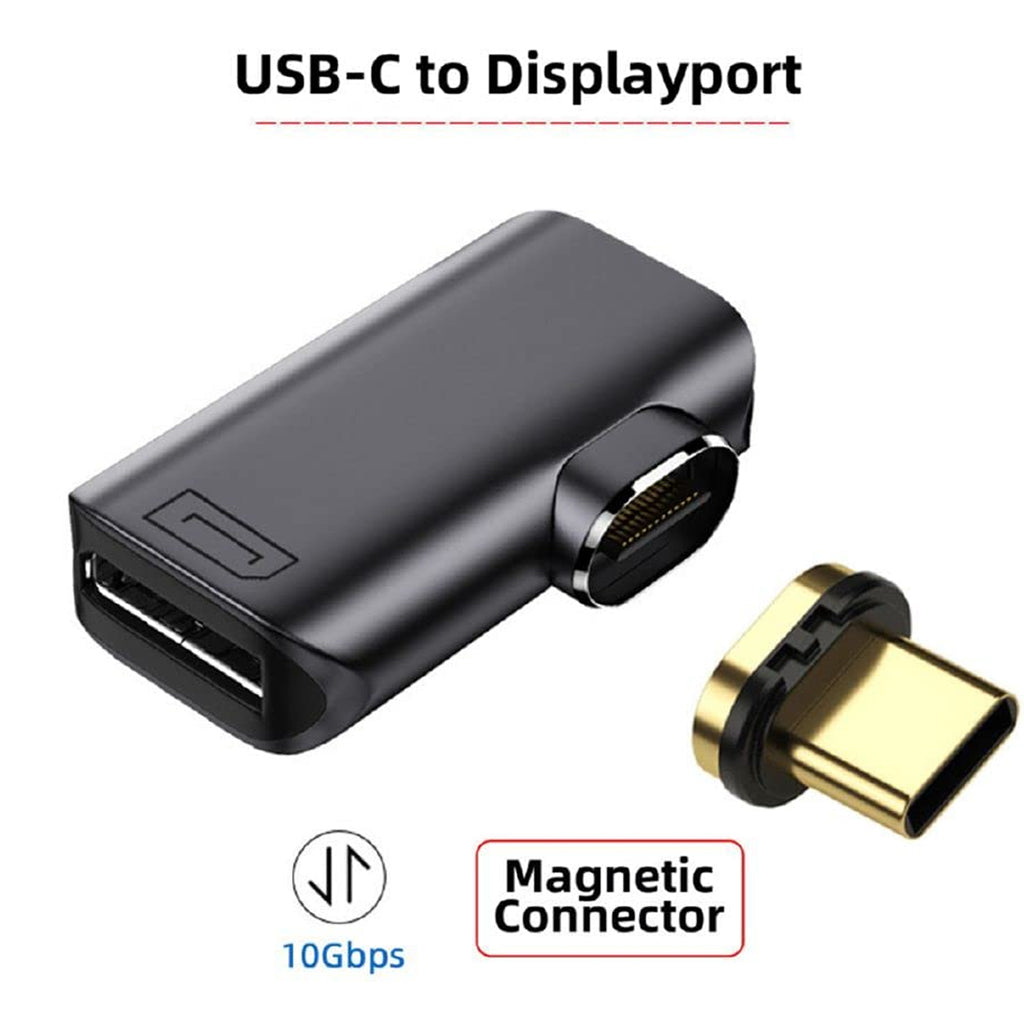 TECPHILE 8K UHD Magnetic Type C to DP Converter Adapter with 10Gbps speed, magnetic connector, and USB-C to DisplayPort functionality.