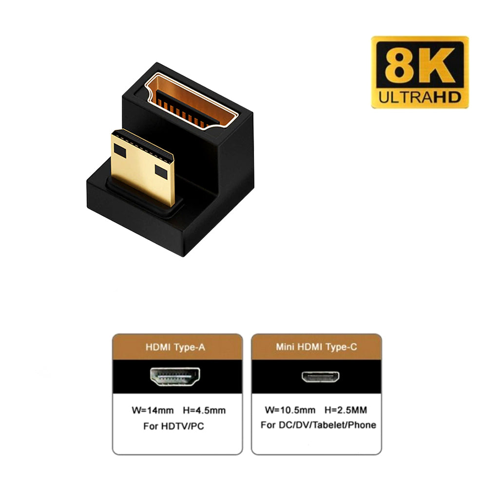 TECPHILE - 8K HDMI 2.1 to Mini HDMI Adapter