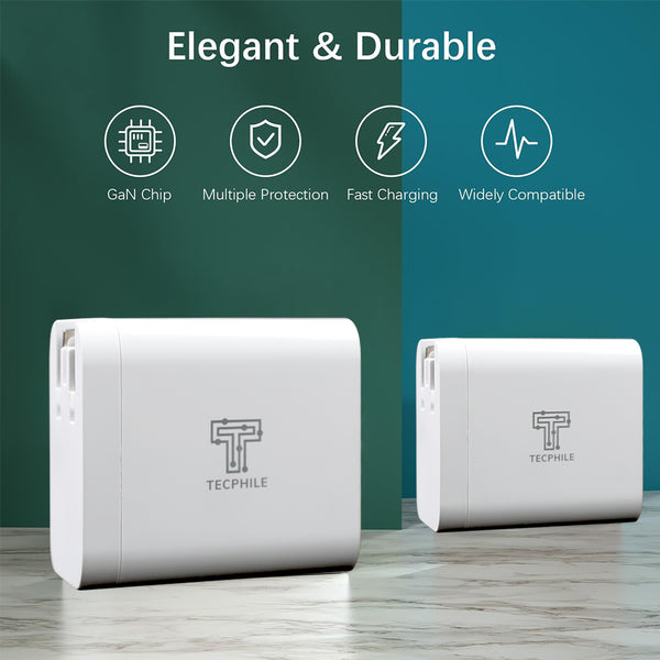 TECPHILE - A2204 Multi-Port 140W GaN Charger - 10