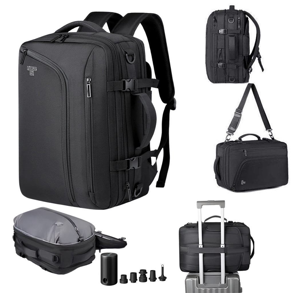 TECPHILE – Airbag Vacuum Backpack 36-55L Expandable Laptop Bag