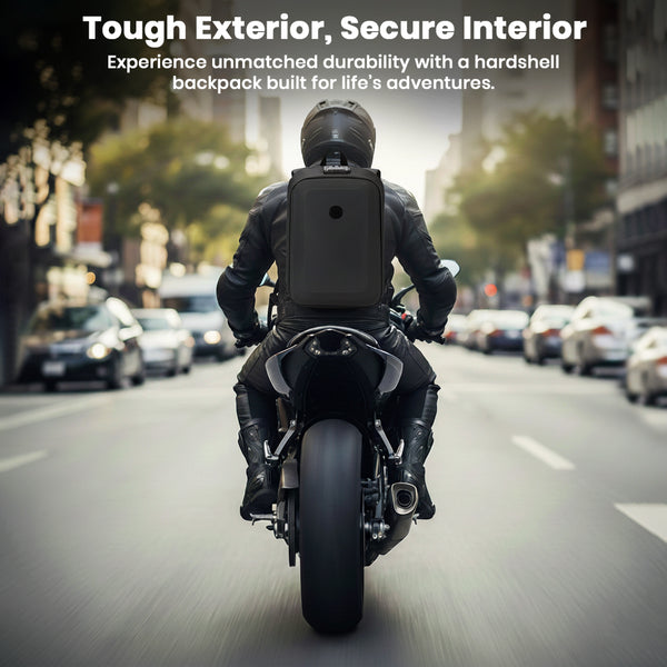 TECPHILE - COMPX Anti Theft Hard Shell Bag Laptop Backpack 15L Fit for 15.6” Laptop - 8