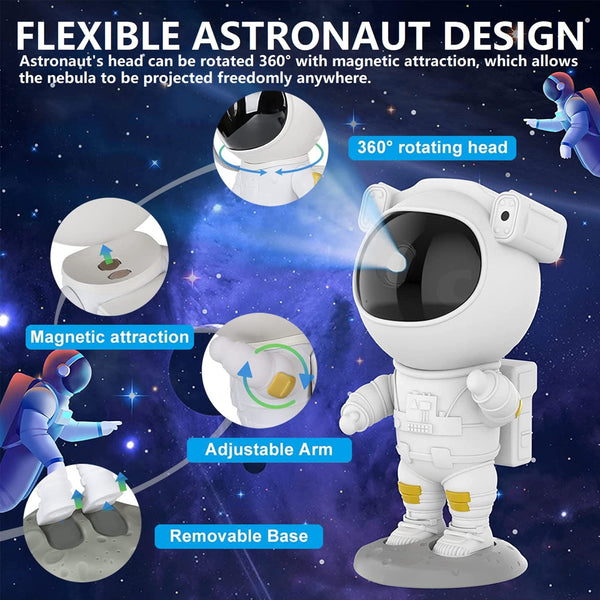 TECPHILE - Astronaut Galaxy Projector with Remote Control - 3