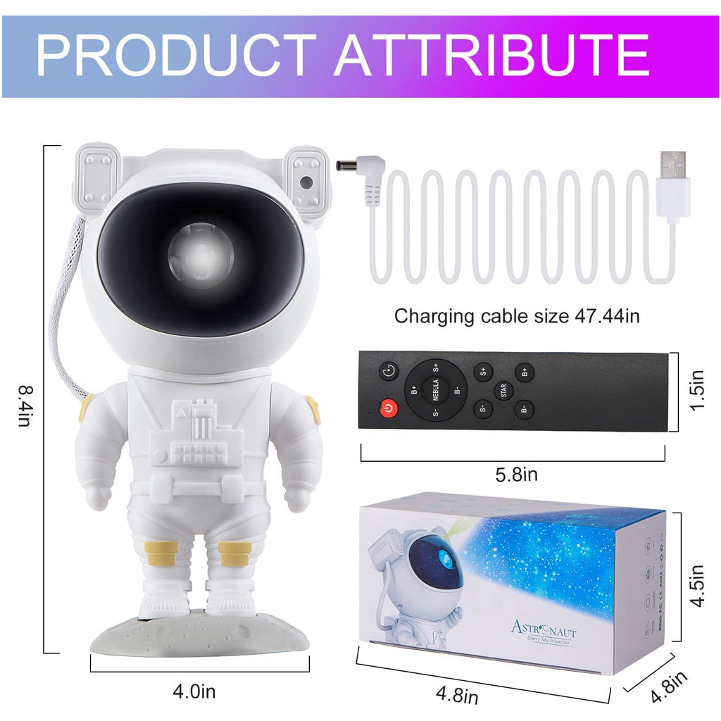 TECPHILE - Astronaut Galaxy Projector with Remote Control