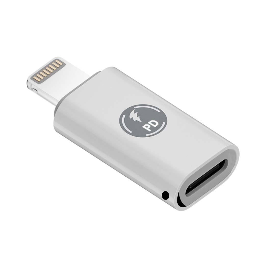 TECPHILE 35W Type-C to Lightning fast charging adapter with PD logo, compact design for efficient power delivery and data transfer.