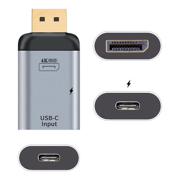 TECPHILE DisplayPort/Mini DP USB C 4K60Hz 100W Converter - 2