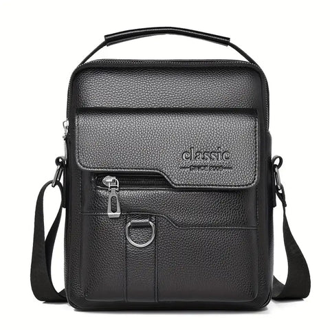 TECPHILE - D507 PU Leather Side Sling Bag With Adjustable Straps