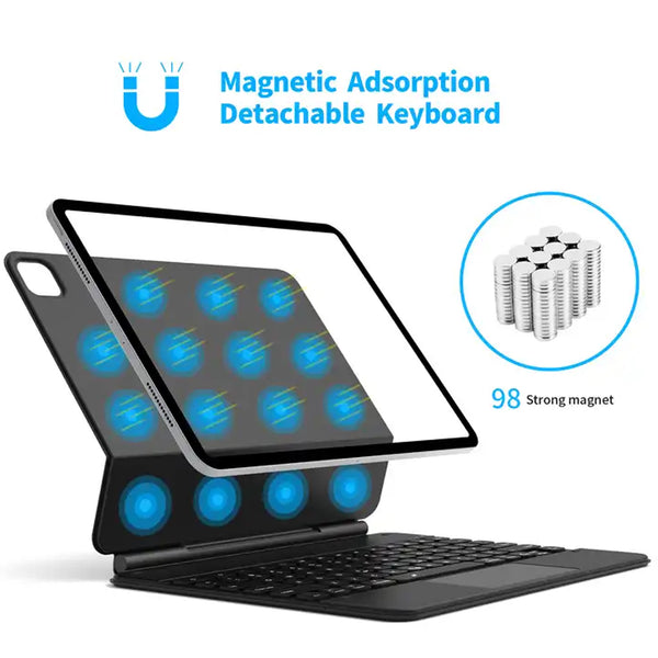 TECPHILE - P129 Pro Wireless Keyboard Case For iPad Pro 12.9 - 2