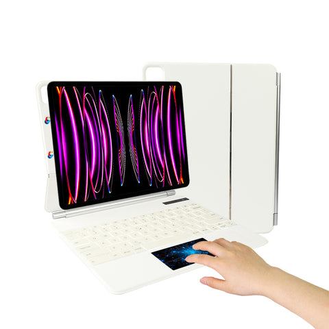 Buy white TECPHILE - P129 Pro Wireless Keyboard Case For iPad Pro 12.9”