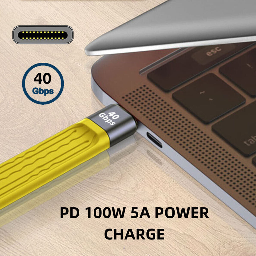 TECPHILE-PD100W-40Gbps-Type-C-Male-to-Type-C-Male-FPC-Cable-Yellow-1-_3