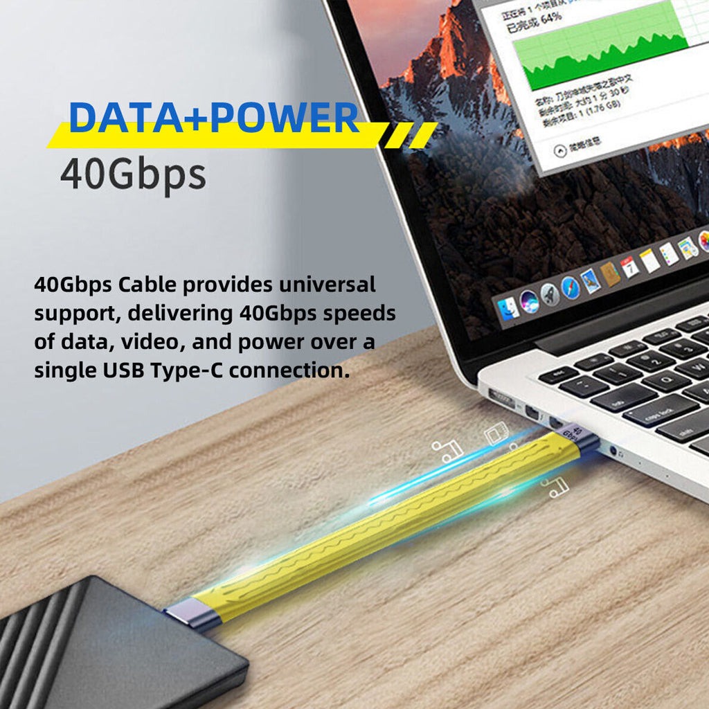 TECPHILE-PD100W-40Gbps-Type-C-Male-to-Type-C-Male-FPC-Cable-Yellow-1-_4