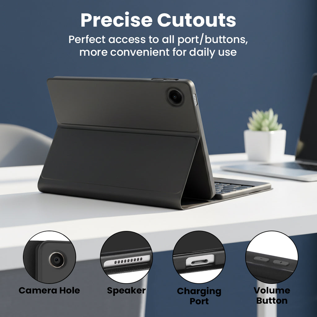 Lenovo Tab Plus 11.5” Keyboard Case with precise cutouts