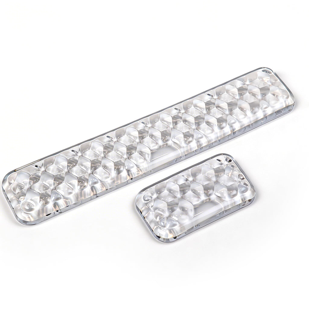 TECPHILE - Set of 2 Transparent Gel Keyboard and Mouse Wrist Rest